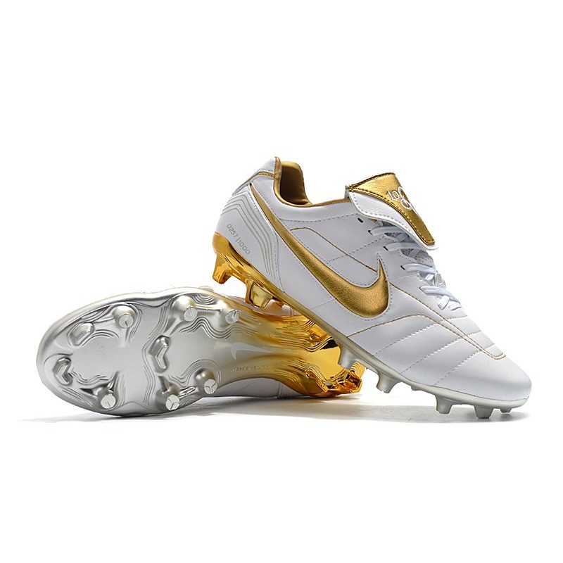 Nike Tiempo Legend R Elite FG Bílý Zlato